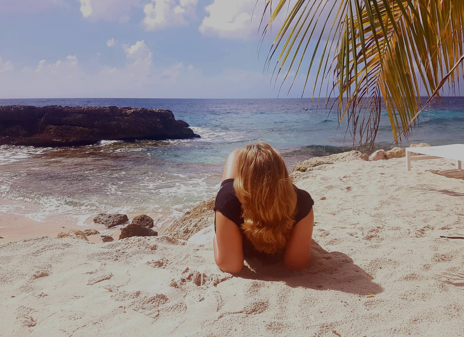 Chantal op het strand
